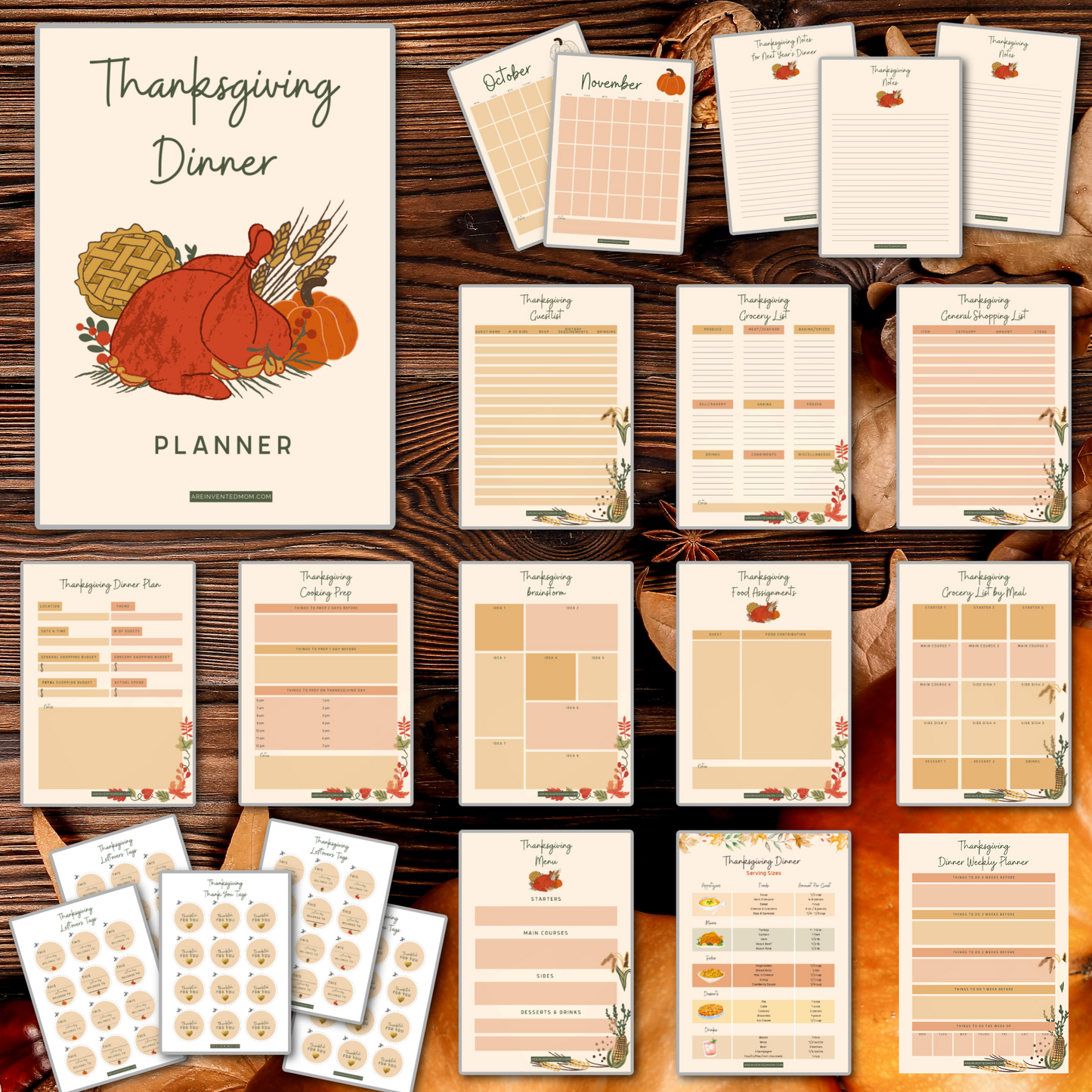 Rustic Thanksgiving Dinner Planner