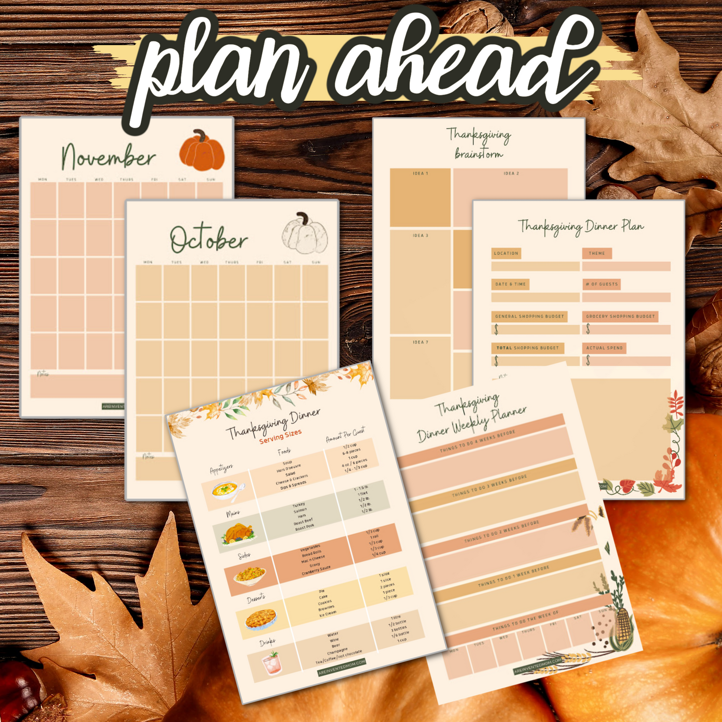 Rustic Thanksgiving Dinner Planner