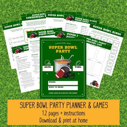 Super Bowl Party Planner &amp; Games