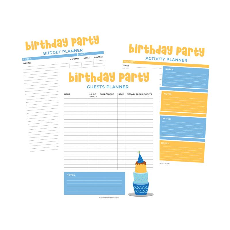 Blue & Yellow Birthday Party Planner