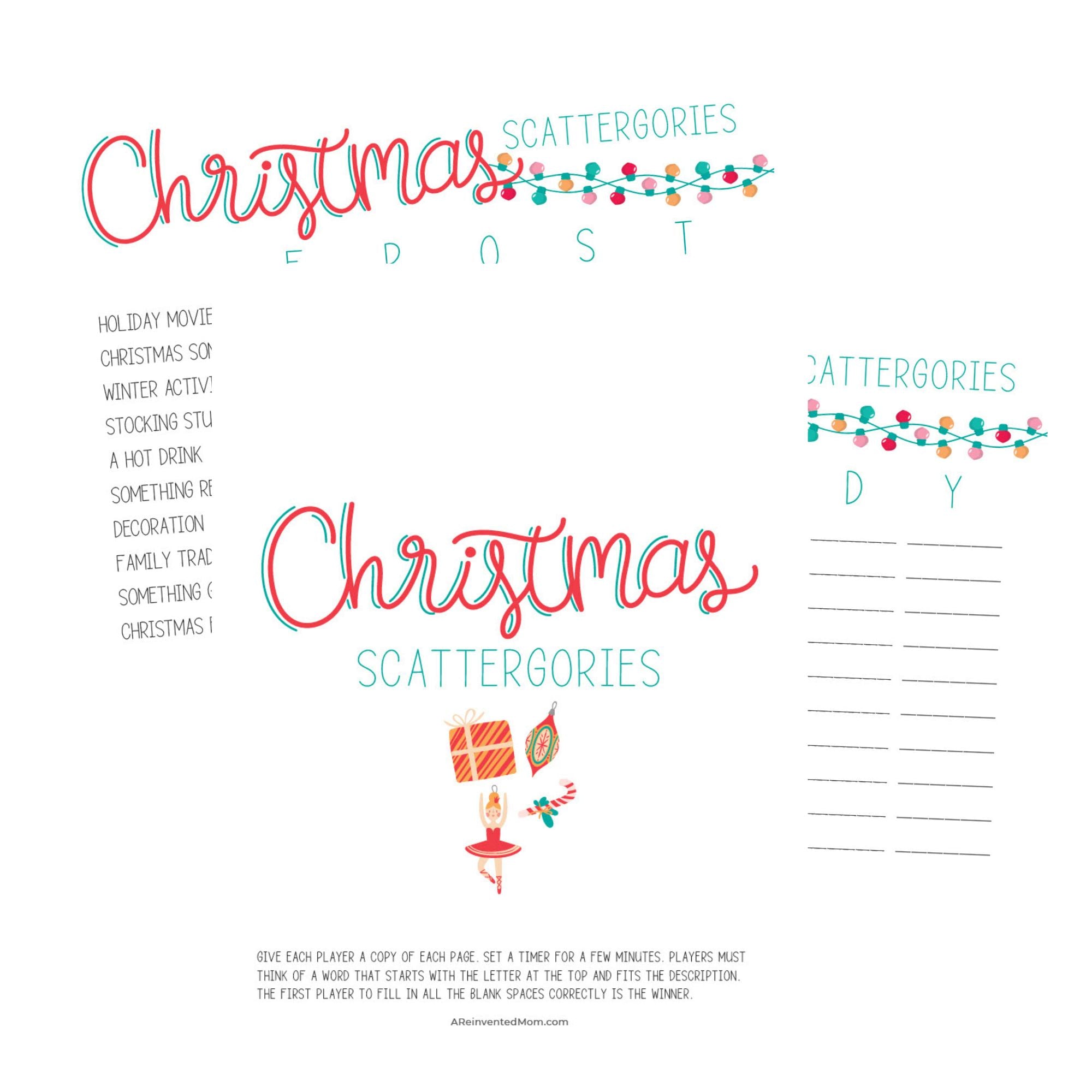 Christmas Scattergories